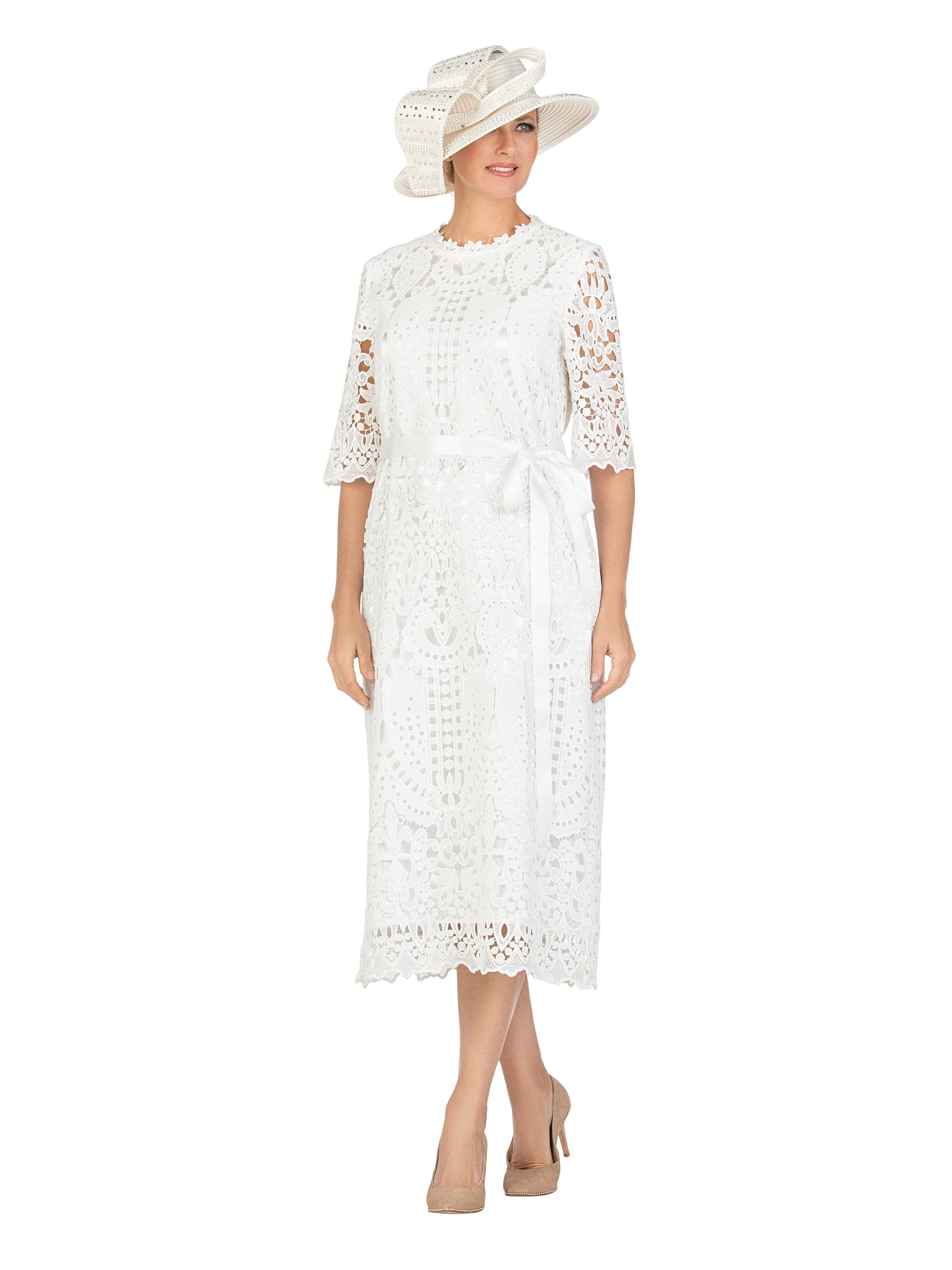 Heirloom Elegance Lace Midi Dress-Plus