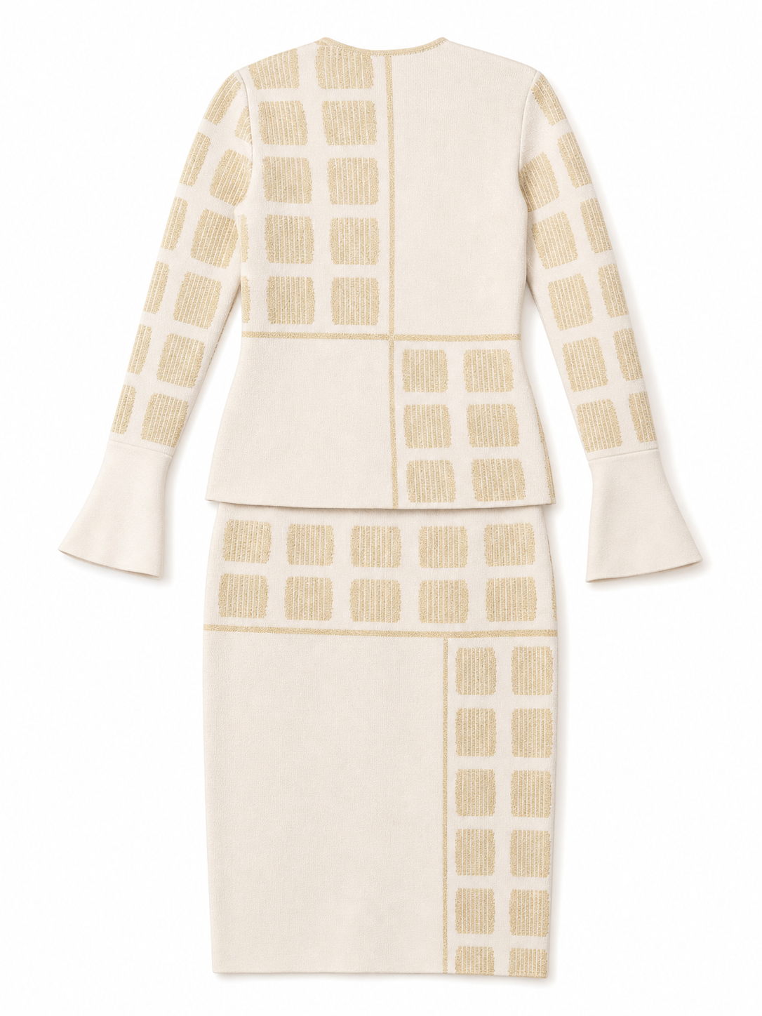 The Golden Geometry Knit Set